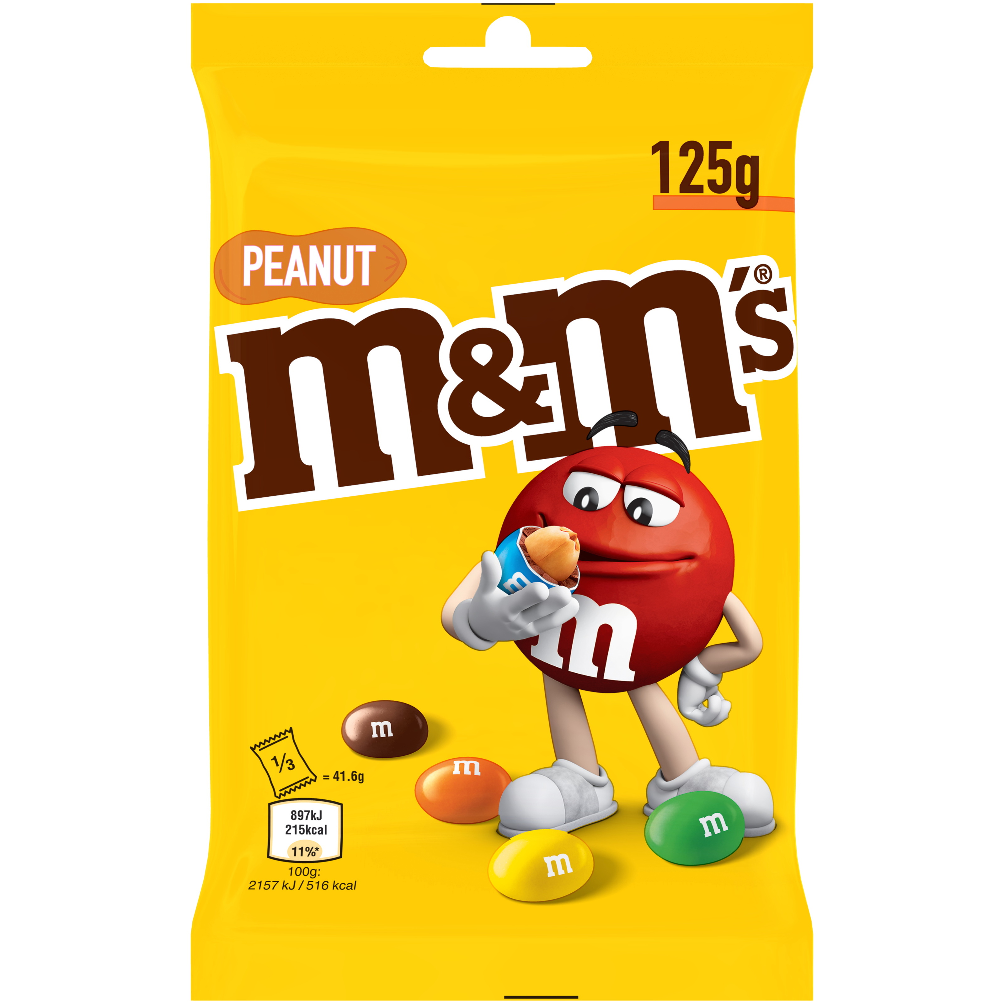 Bonbons chocolat au lait et cacahuètes M&M'S PEANUT : le paquet de 1000g à  Prix Carrefour