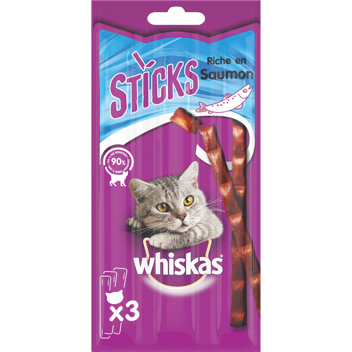 Nourriture pour chat Whiskas Les Irresistibles friandises - Au saumon -  Pour chat - 60 g x8