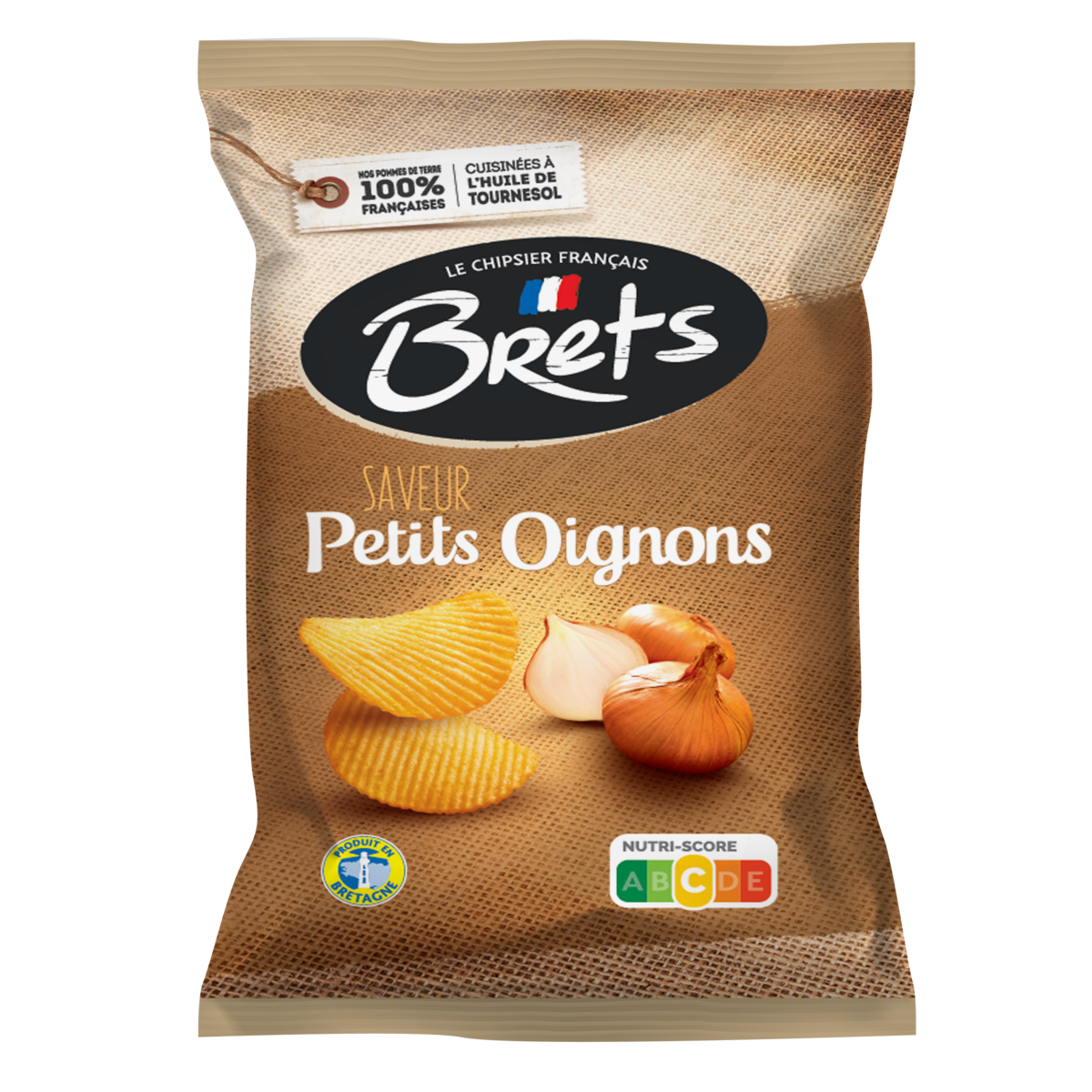 Brets Potato Chips from Brittany — Petits Oignons Flavor 125g
