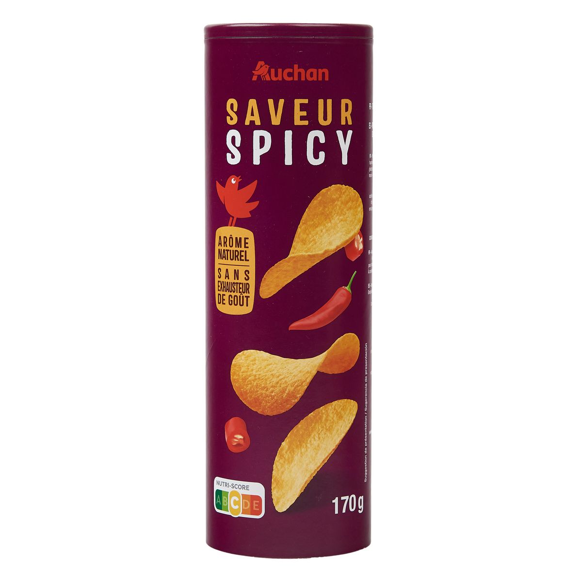 AUCHAN Chips tuiles saveur spicy 170g