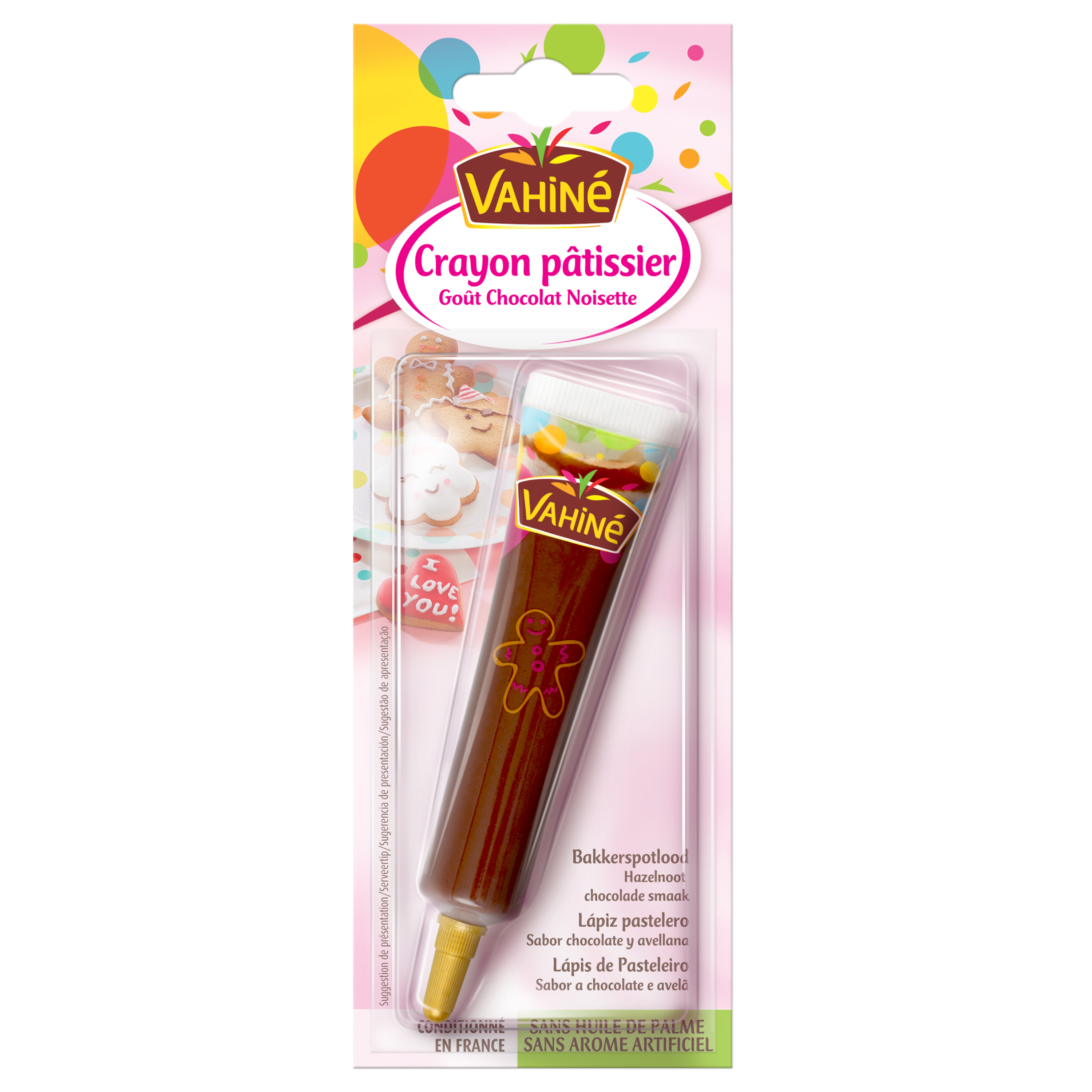 VAHINE Crayon pâtissier goût chocolat noisette 23g pas cher 