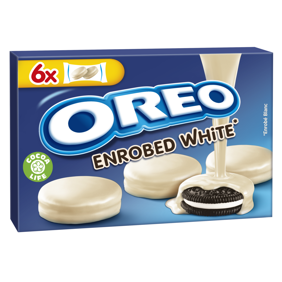 OREO Biscuits fourrés à la vanille enrobés au chocolat blanc 6x2 biscuits 246g