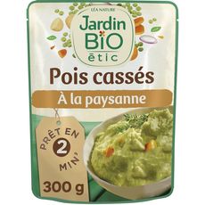 JARDIN BIO ETIC Pois cassés à la paysanne carottes et pommes de terre en poche prêt en 2 min 300g