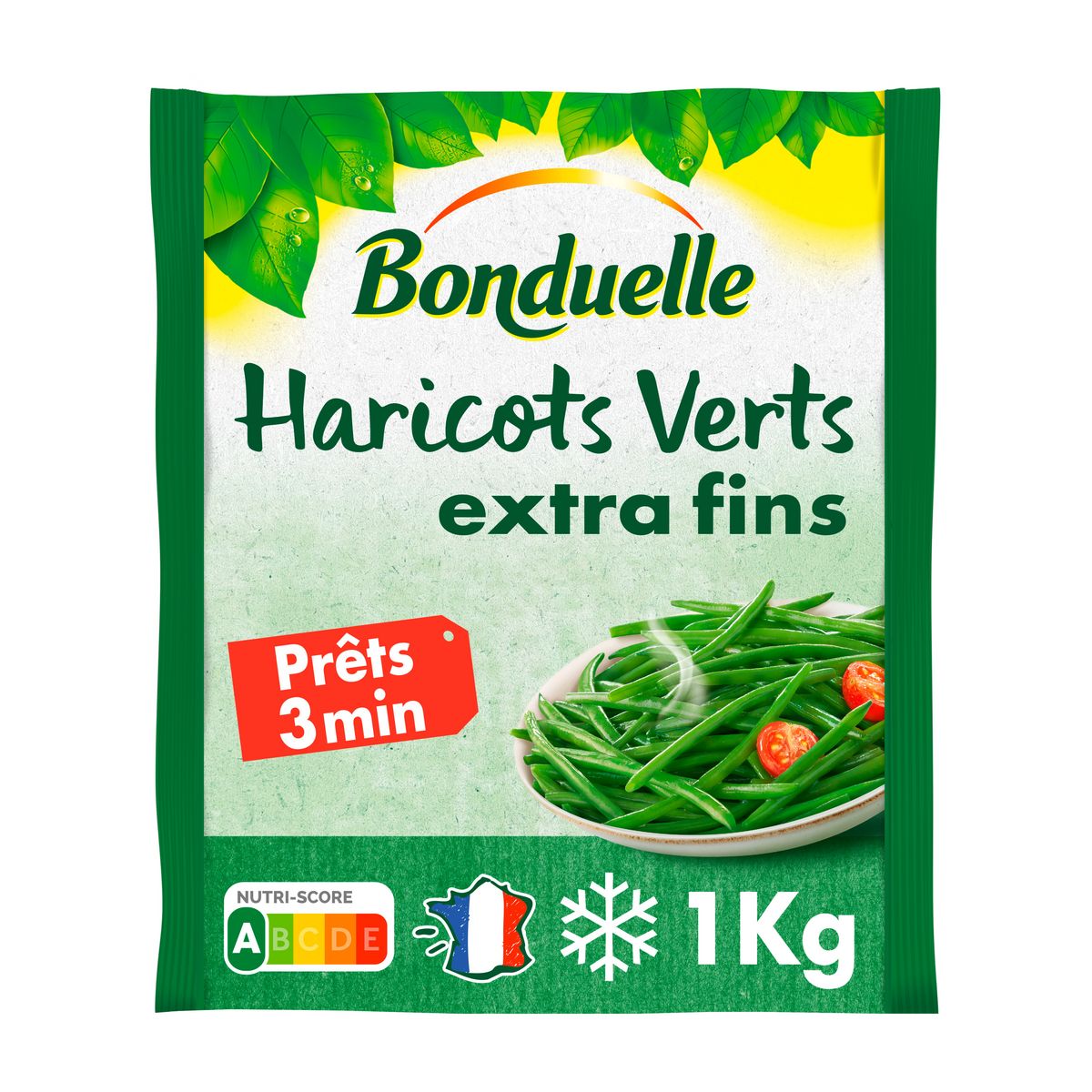 BONDUELLE Haricots verts extra-fins 5 portions 1kg