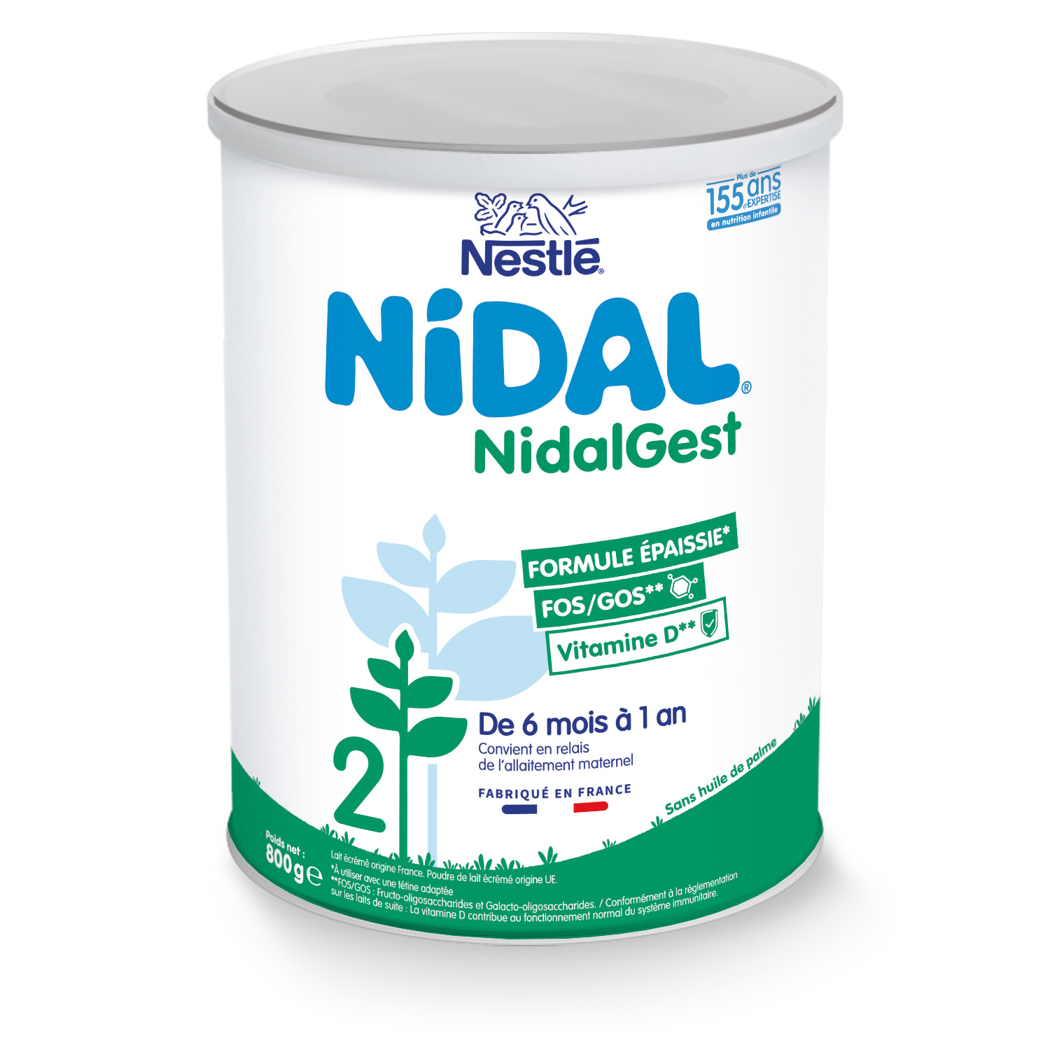 NESTLE NIDAL 2 Lait Infantile 2ème âge 800g de 6 mois à 1 an