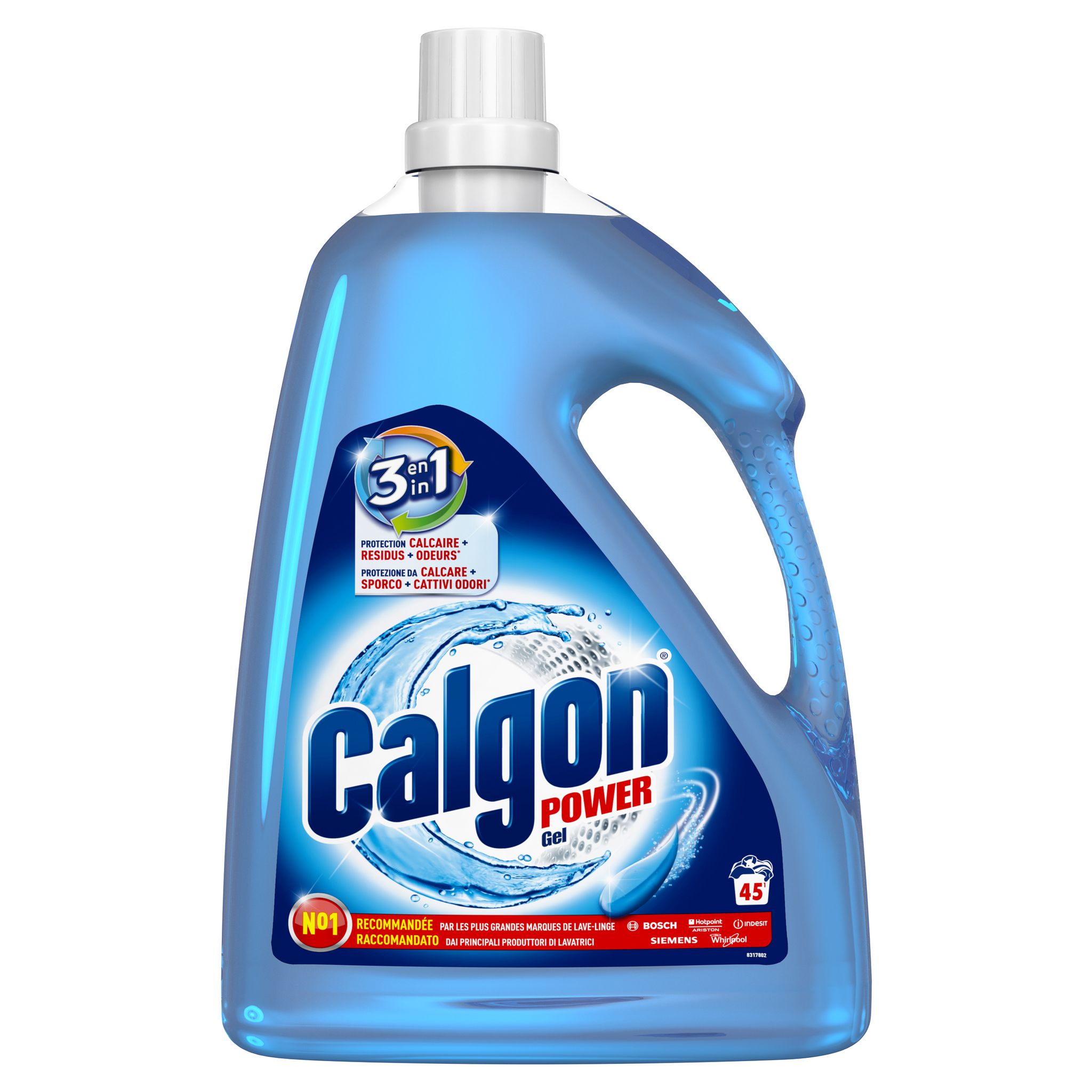 CALGON Power gel anticalcaire 3en1 45 lavages 2,25l pas cher
