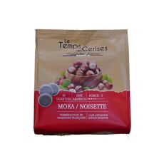 LE TEMPS DES CERISES Dosettes de café goût noisette compatible Senseo 16 dosettes 112g