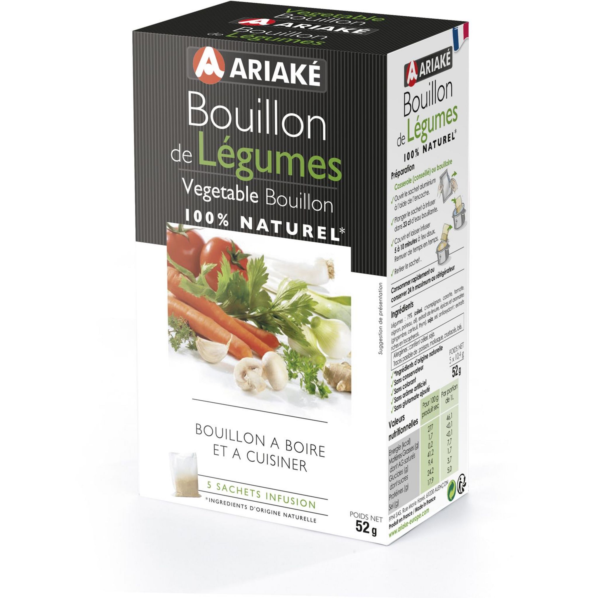 Bouillon de légumes dashi 55g poudre Epure