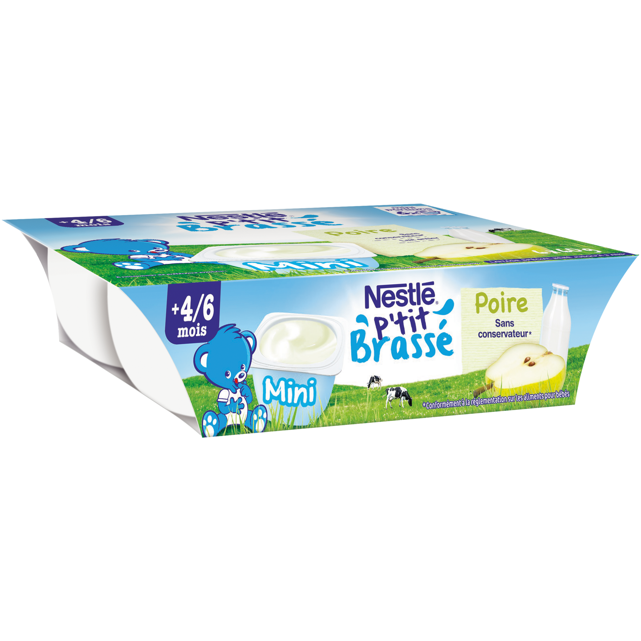 NESTLE P'tit brassé petit pot dessert lacté à la banane dès 4 mois