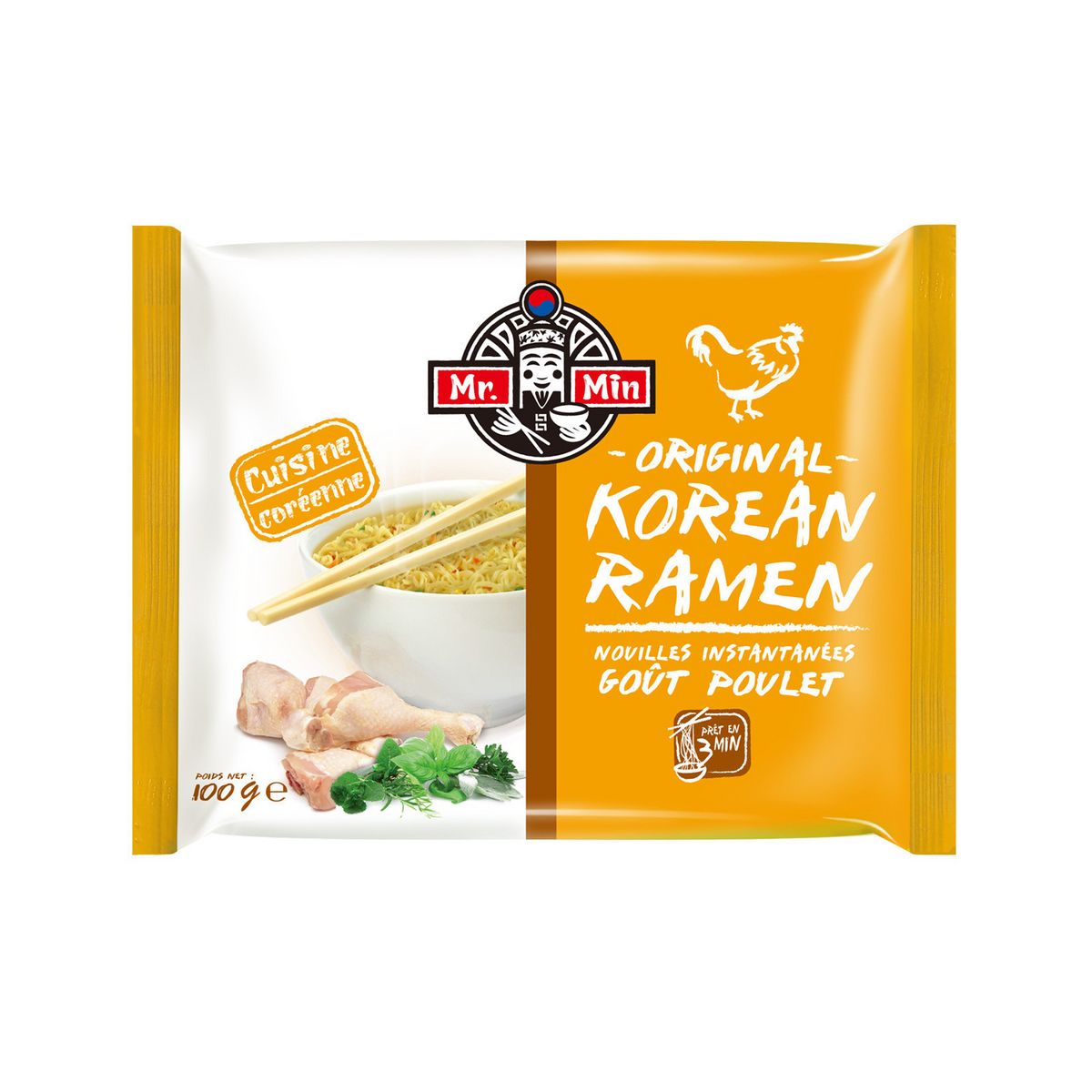 Nouilles instantanées coréen en bol saveur poulet piquante XL 105g, Nouilles instantanées et Yakisoba