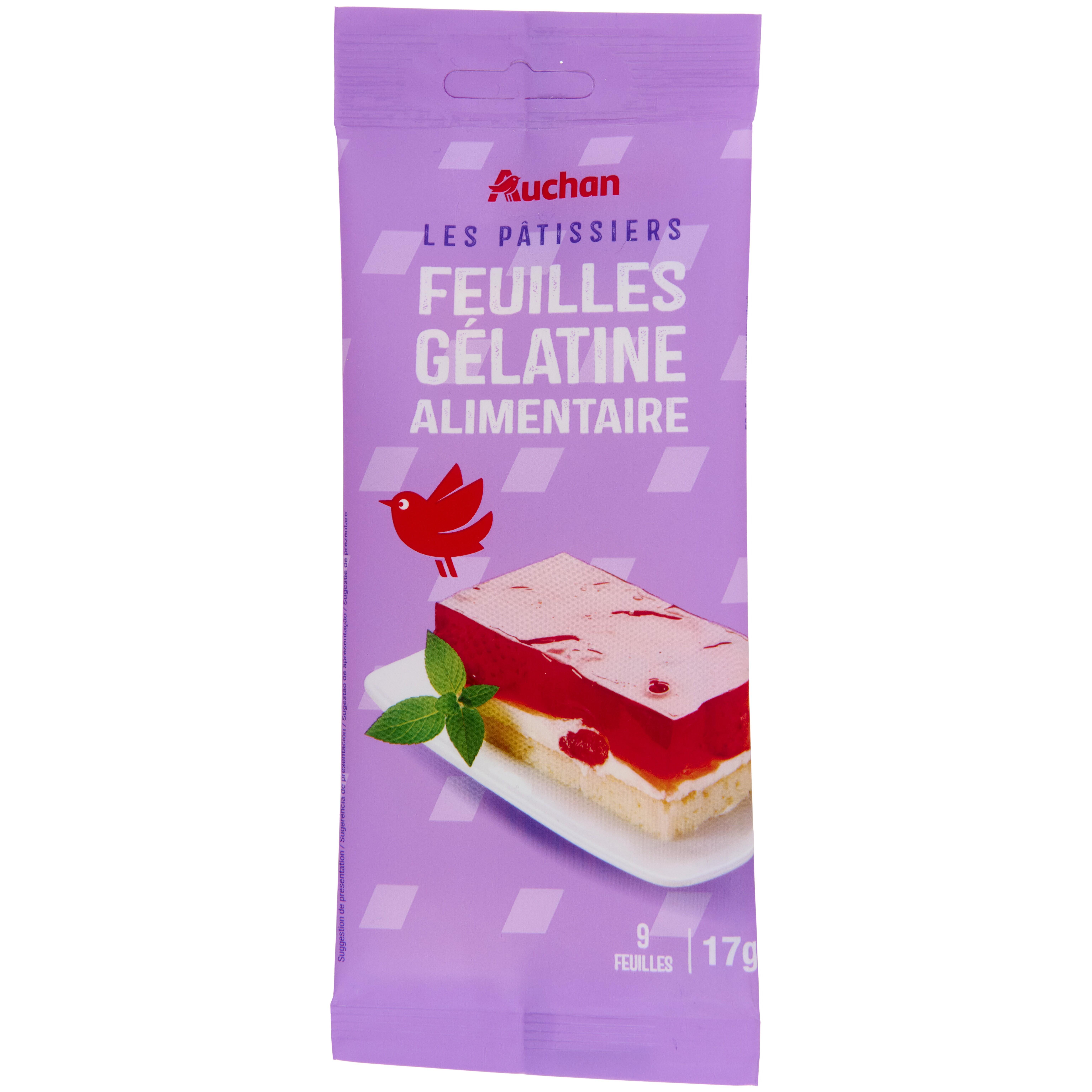 Vahine Feuilles de Gelatine French Gelatin Sheets 9 sheets