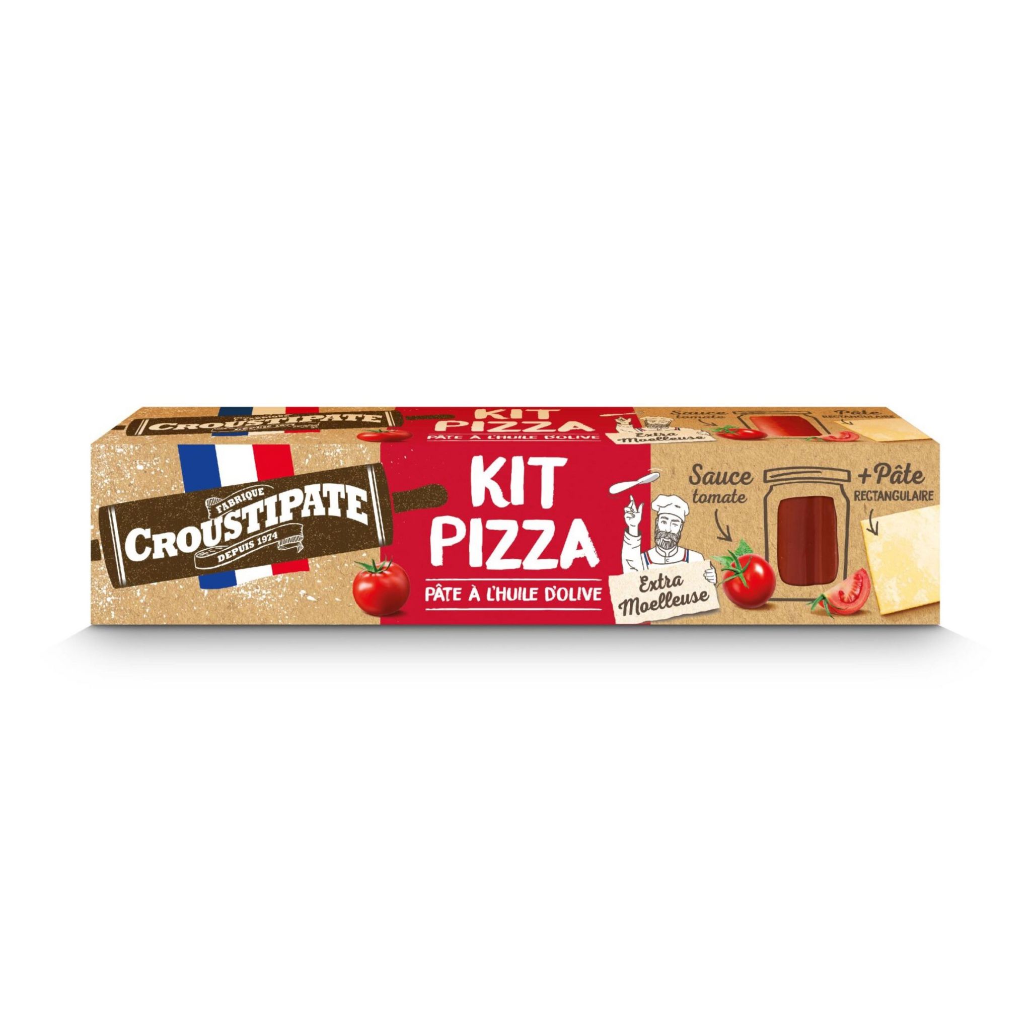 CROUSTIPATE Croustipate kit pizza epaise 600g 8ct 