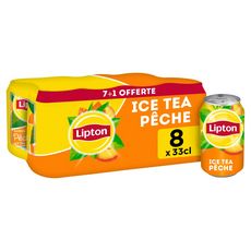 LIPTON Ice tea pêche 7+1 offerte 7x33cl +33cl