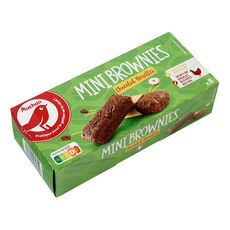 AUCHAN Mini brownies aux noisettes, sachets individuels 8 gâteaux 240g
