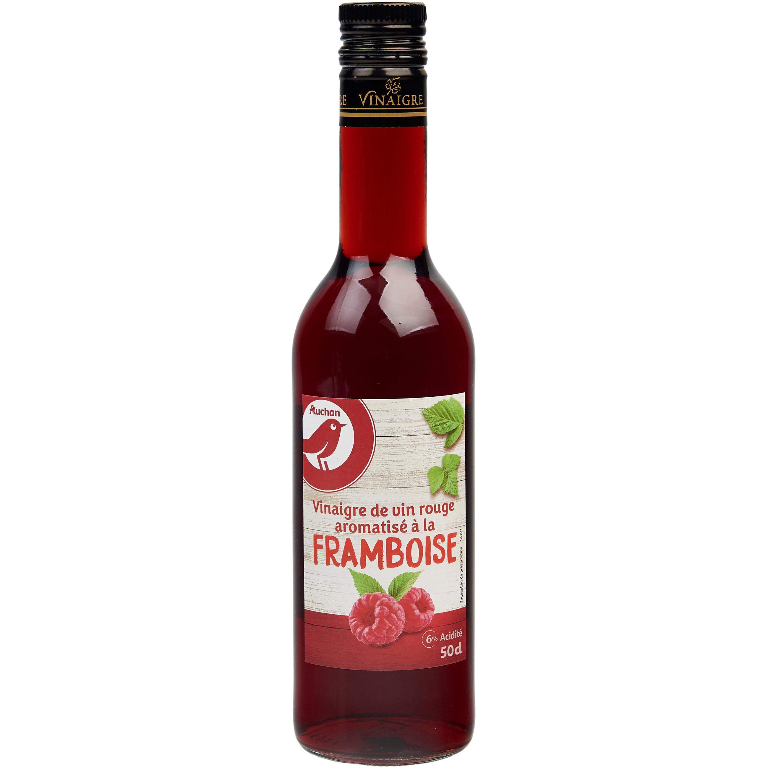 AUCHAN MMM! Vinaigre et pulpe de framboise 25cl pas cher 