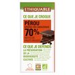 Ethiquable ETHIQUABLE Tablette de chocolat noir bio 70% cacao Pérou grand cru