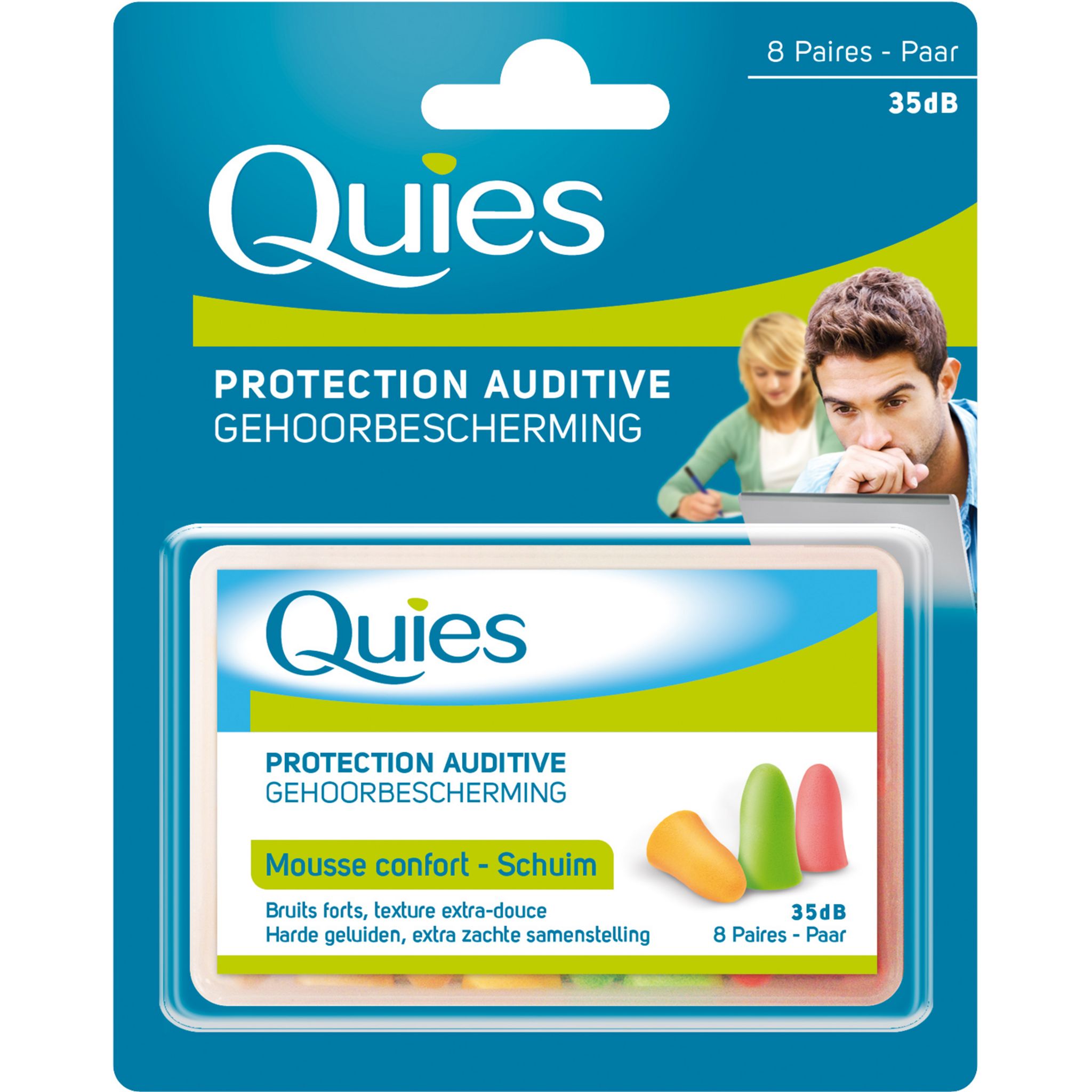 QUIES Protection Auditive en Mousse Confort 3 Paires