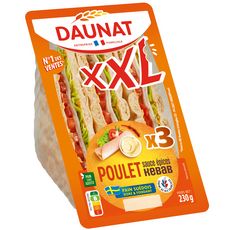 DAUNAT XXL Sandwich poulet sauce épicés kebab 230g