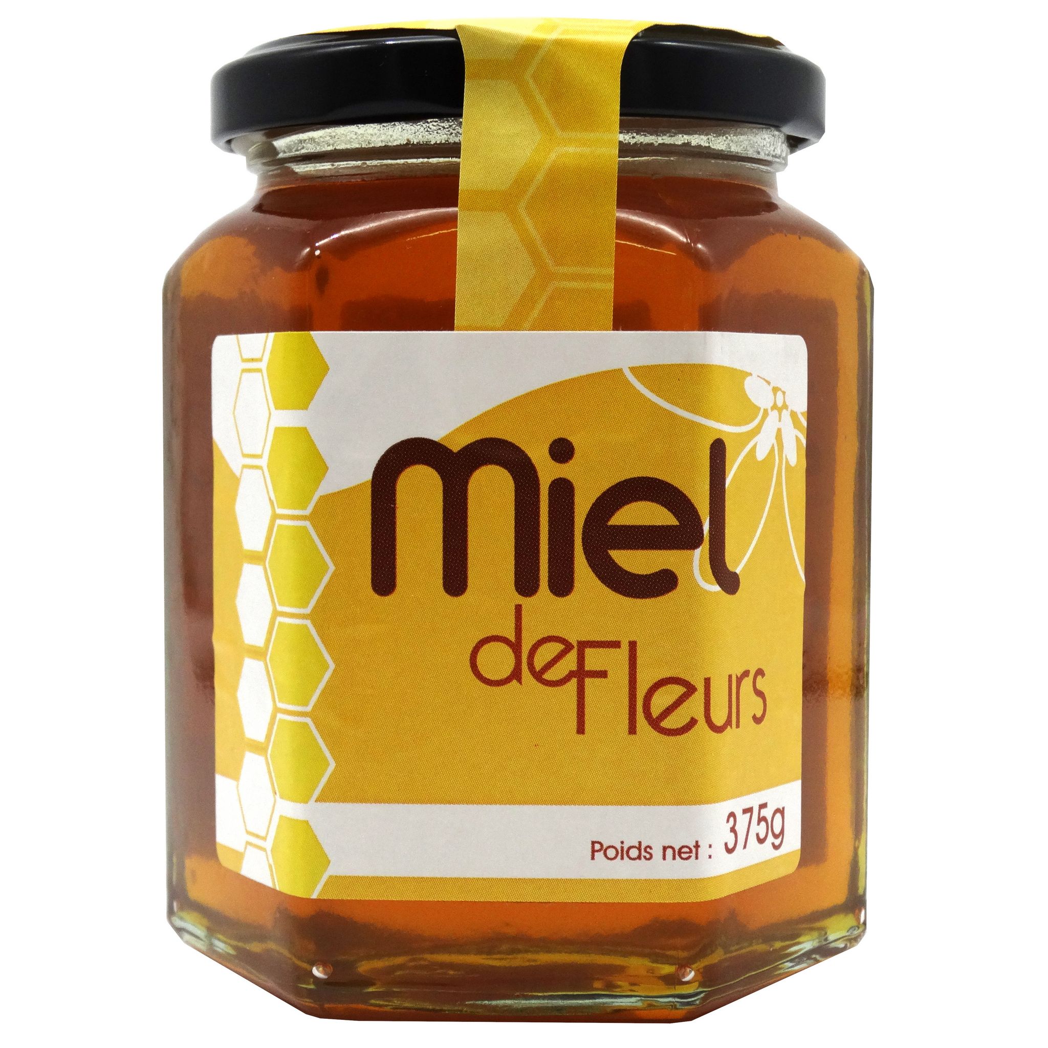 Miel de fleurs pot en verre 375gr en vente