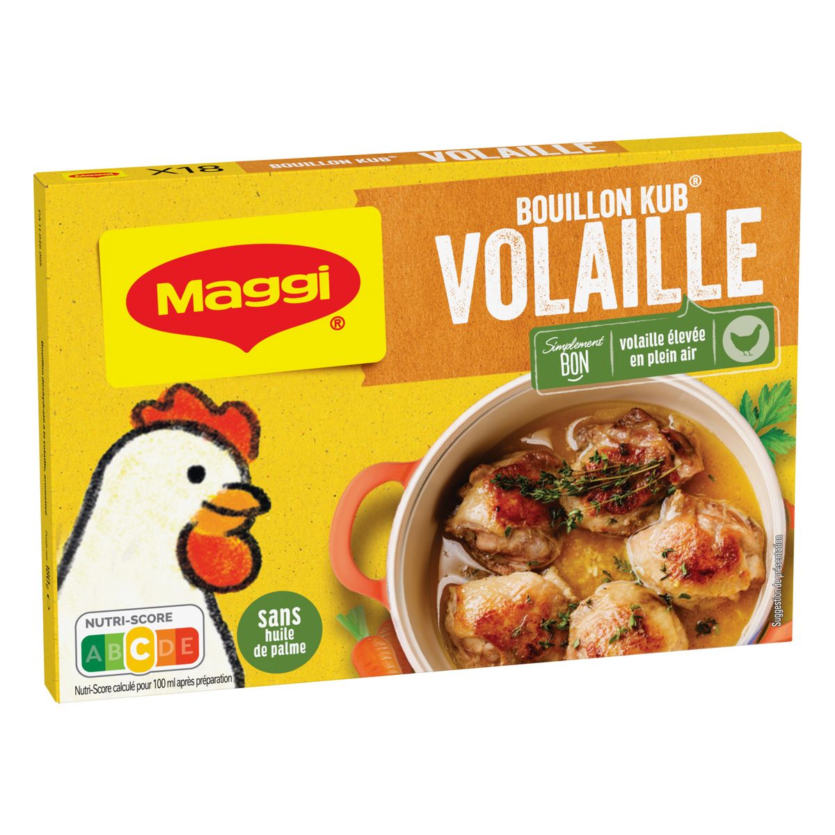 MAGGI Bouillon Kub de volaille 18 tablettes 180g pas cher Auchan.fr