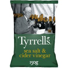 TYRRELL'S Chips au sel de mer et vinaigre de cidre 150g