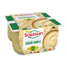 SOJASUN Dessert végétal au soja et à la vanille 4x100g