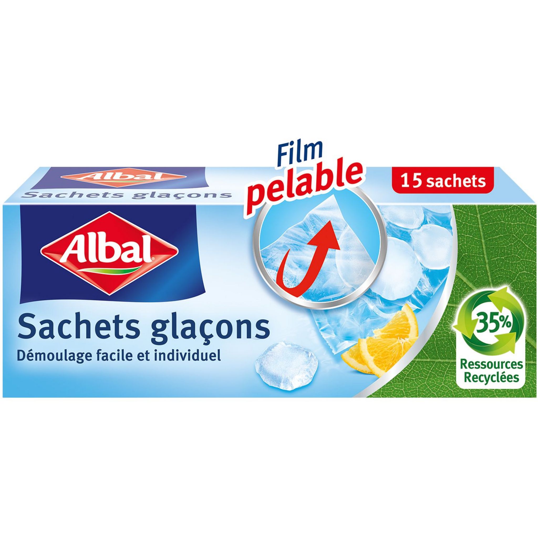 Livraison à domicile Albal Sachets à glaçons, 15 sachets