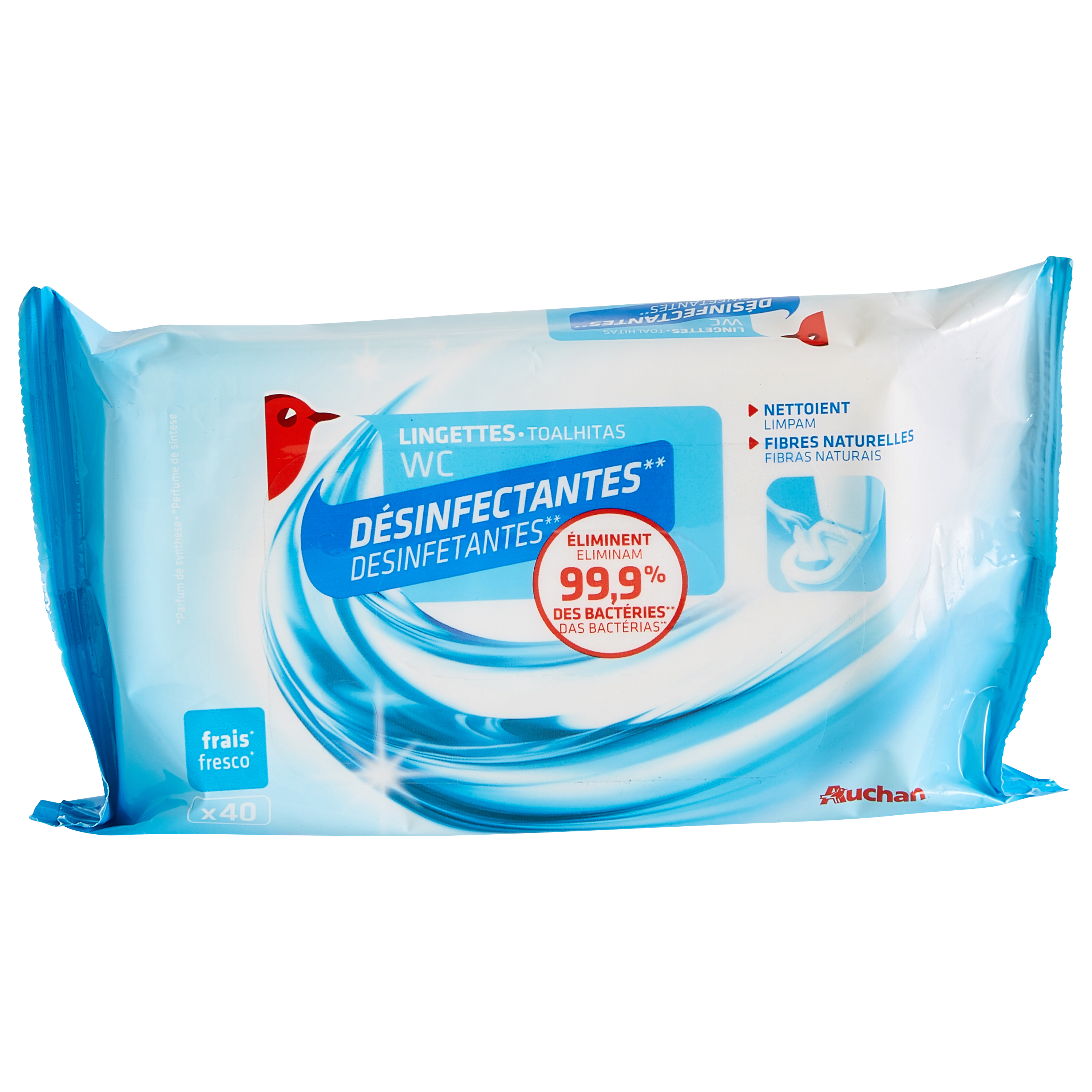 AUCHAN Gel nettoyant WC fraîcheur marine 750ml pas cher 