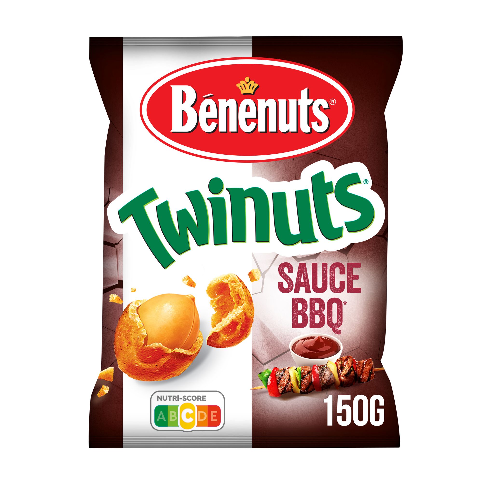 BENENUTS Cacahuètes enrobées saveur mexicaine Twinuts 150g pas cher 