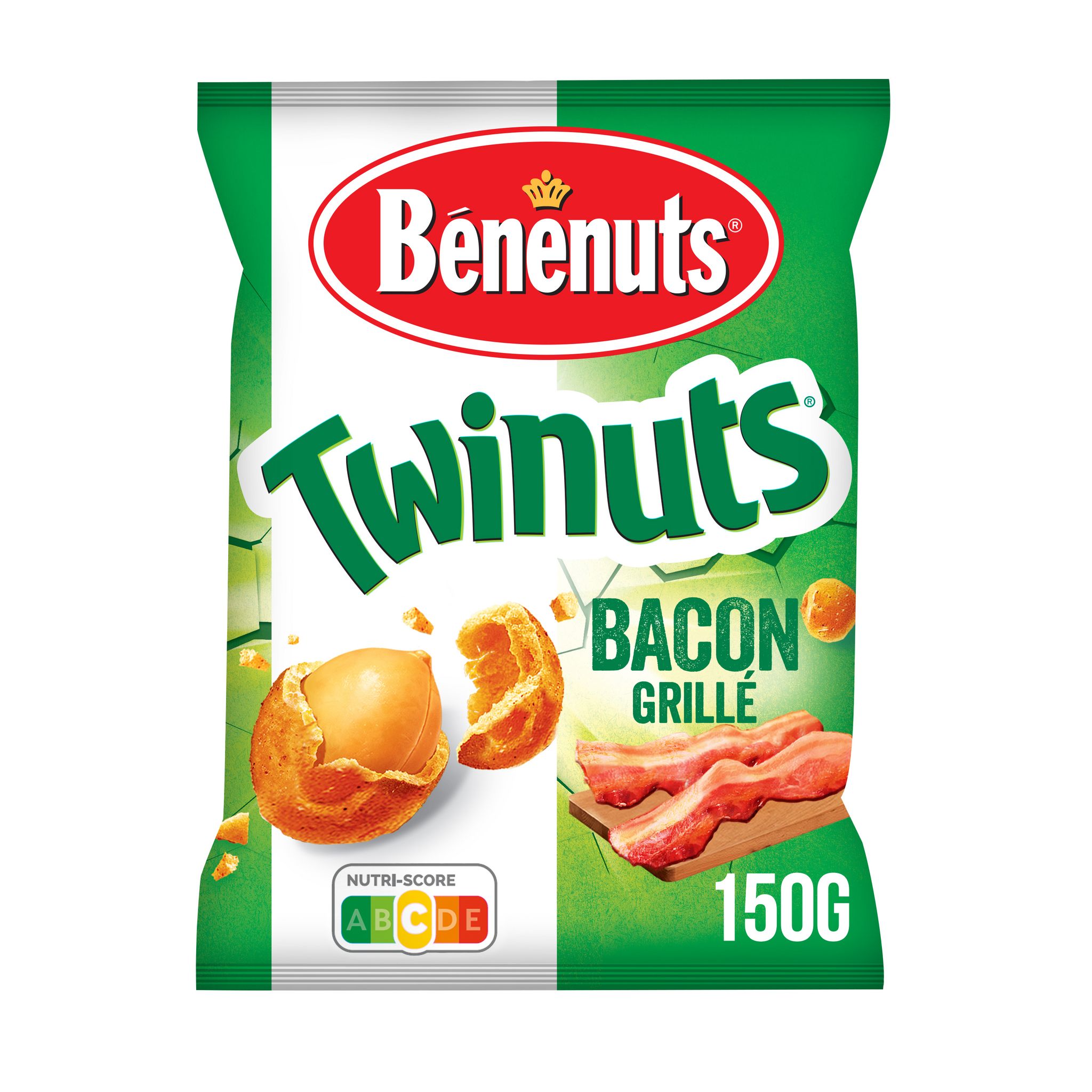 Bénénuts - Bénénuts Twinuts goût bacon 2 x 150 g + 10% offert