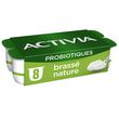 ACTIVIA Probiotiques - Yaourt brassé au bifidus nature 8x125g