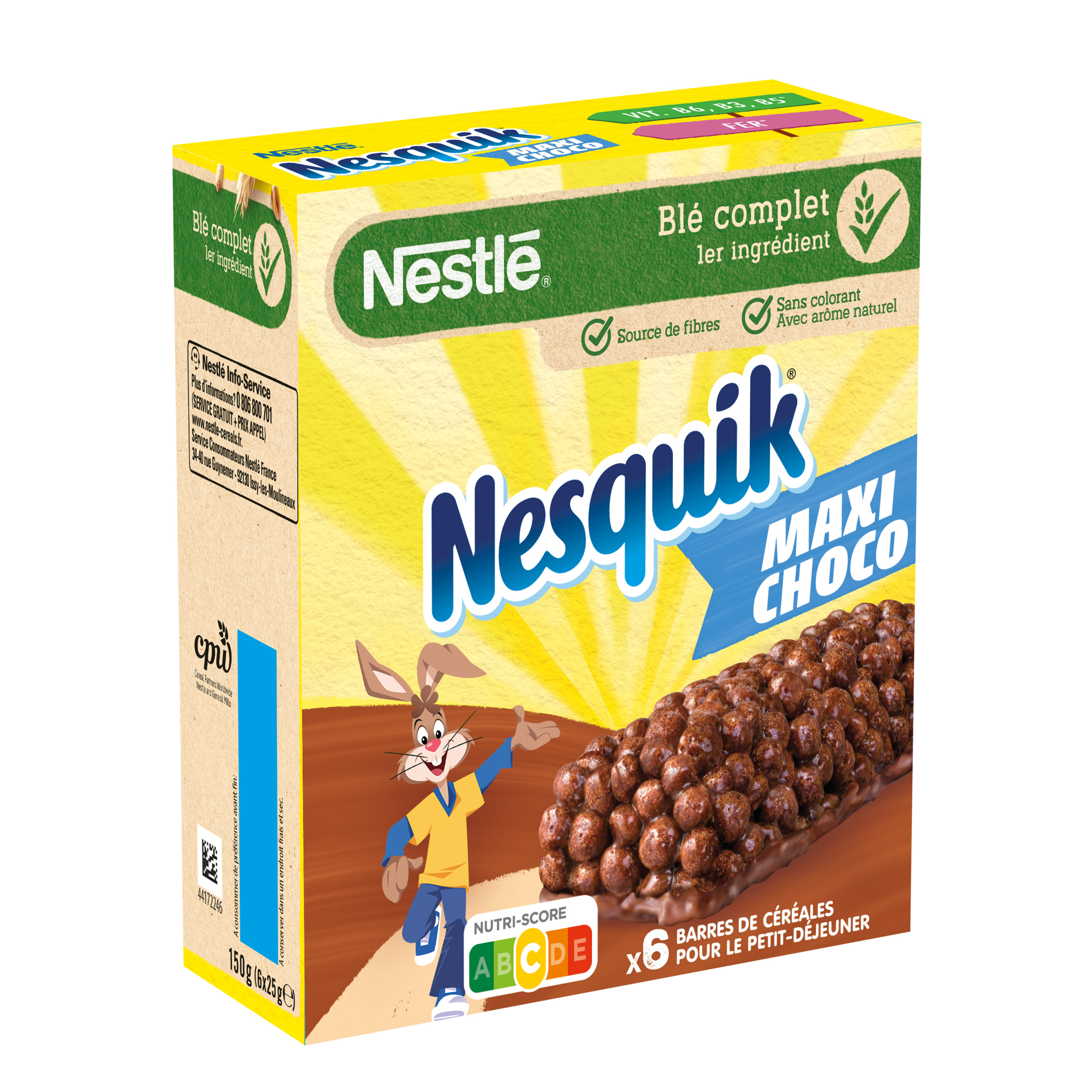 NESTLE : Nesquik - Barres céréalières au chocolat et lait - chronodrive