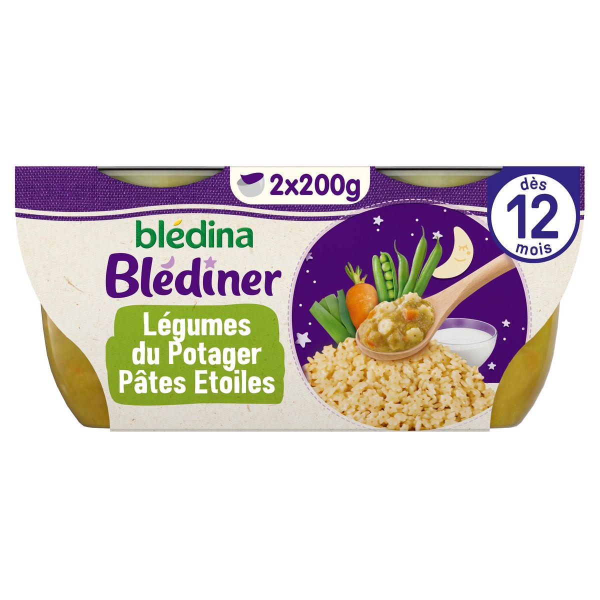 Blédina Blédiner soupe du soir douceur de légumes petites etoiles