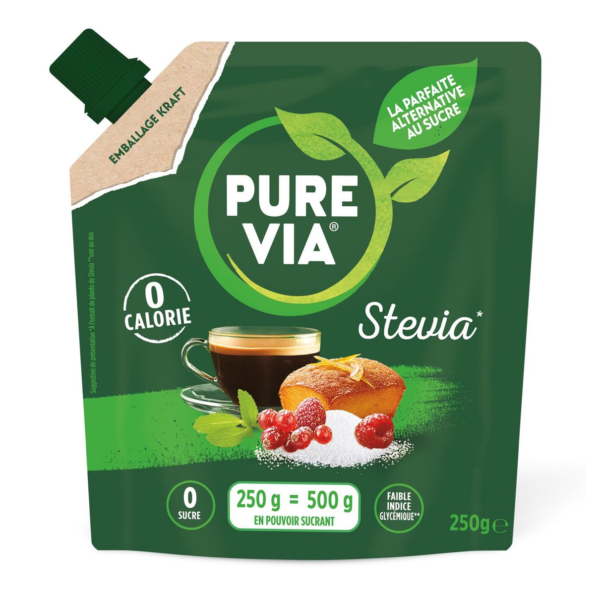 Édulcorant sans Calorie Stevia Granulé de Source Naturelle