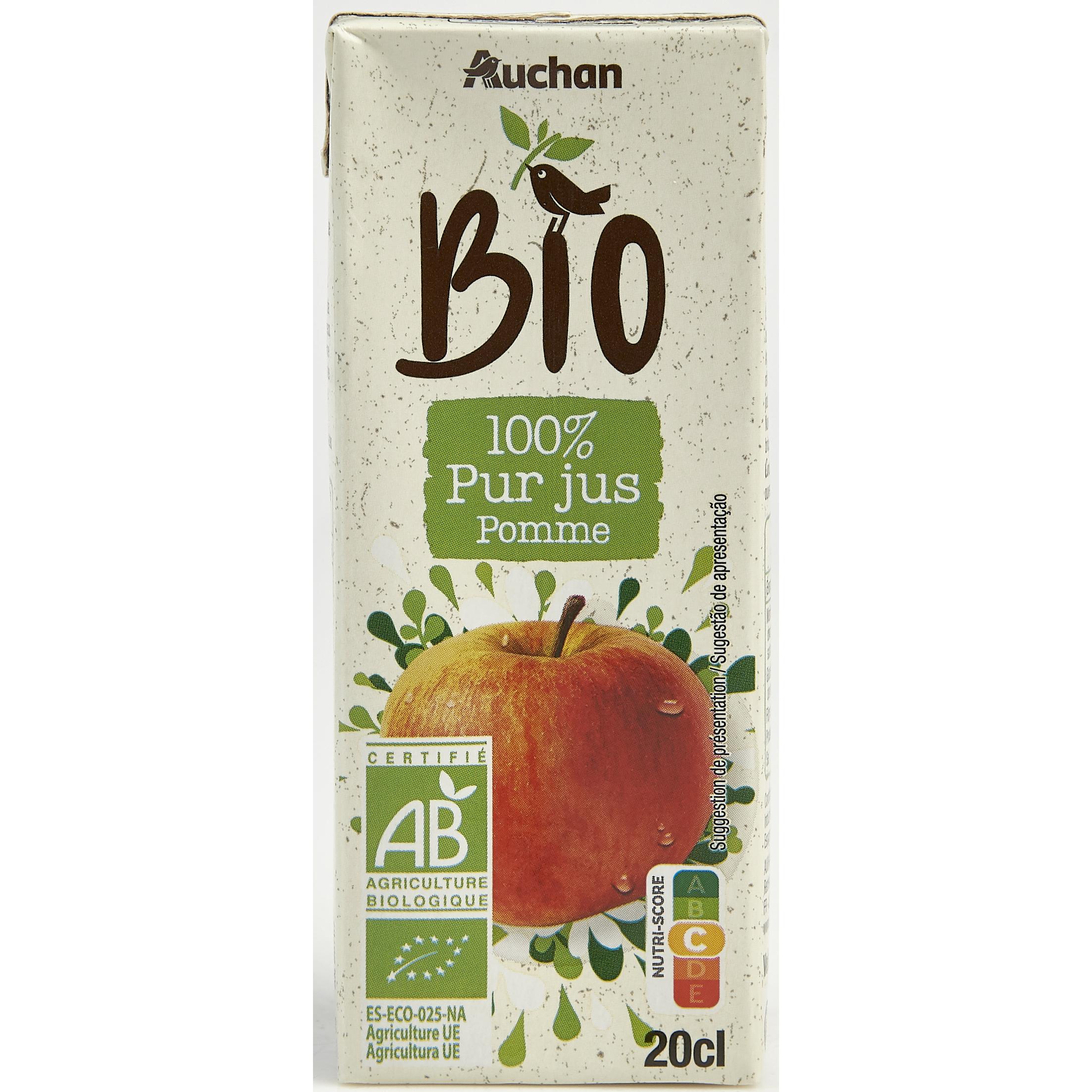 AUCHAN BIO Pur jus de pruneau brique 1l pas cher 