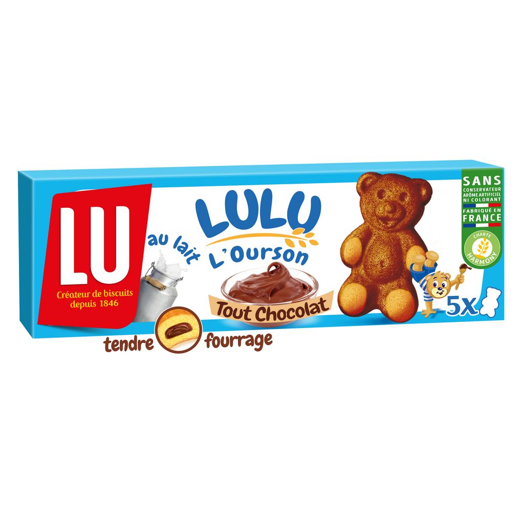 LU L'OURSON LULU CHOCOLAT 150g (lot de 6) -  Chocolats