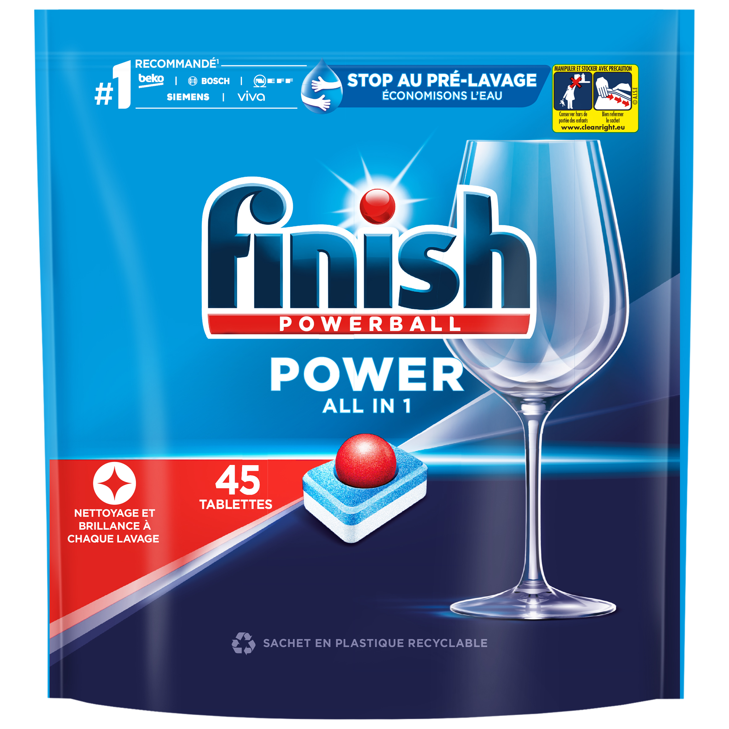 Pastilles Lave-Vaisselle Powerball All in One Max - 100 Tablettes Lave- Vaisselle FINISH - La Poste