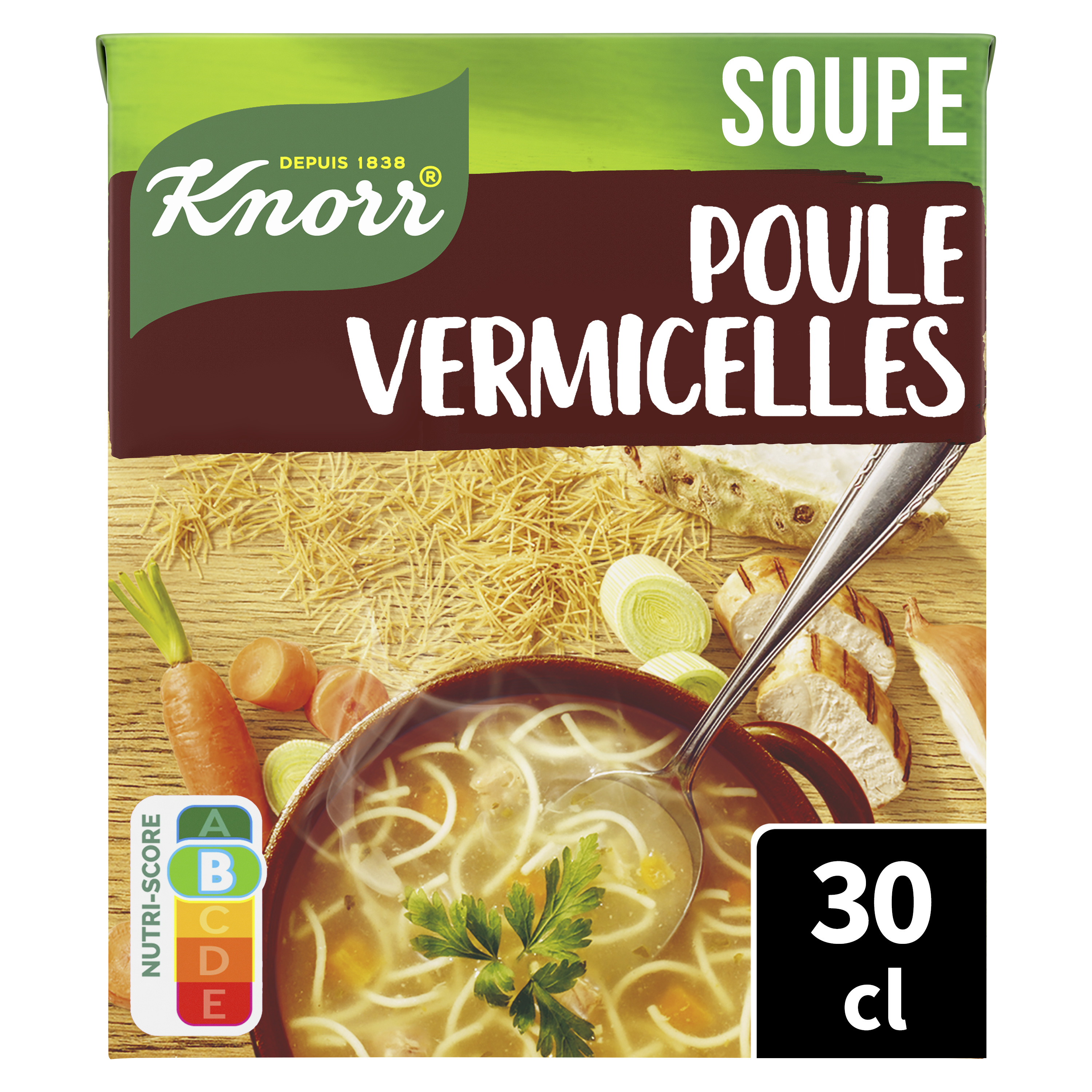 SOUPE POULE VERMICELLE KNORR 825G / 50 PORTIONS KNORR : epicerie