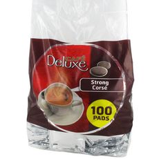 DELUXE Dosettes de café corsé compatibles Senseo 100 dosettes 70g