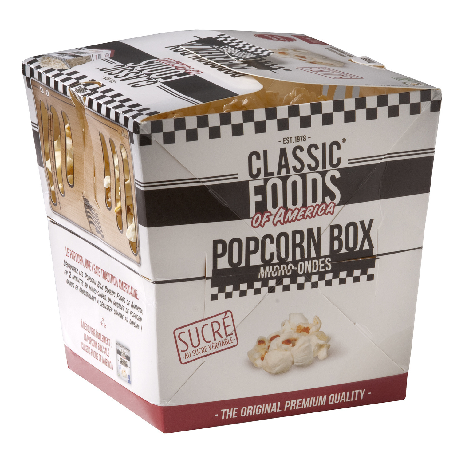 CLASSIC FOODS OF AMERICA Pop corn sucré micro-ondable 100g pas cher 