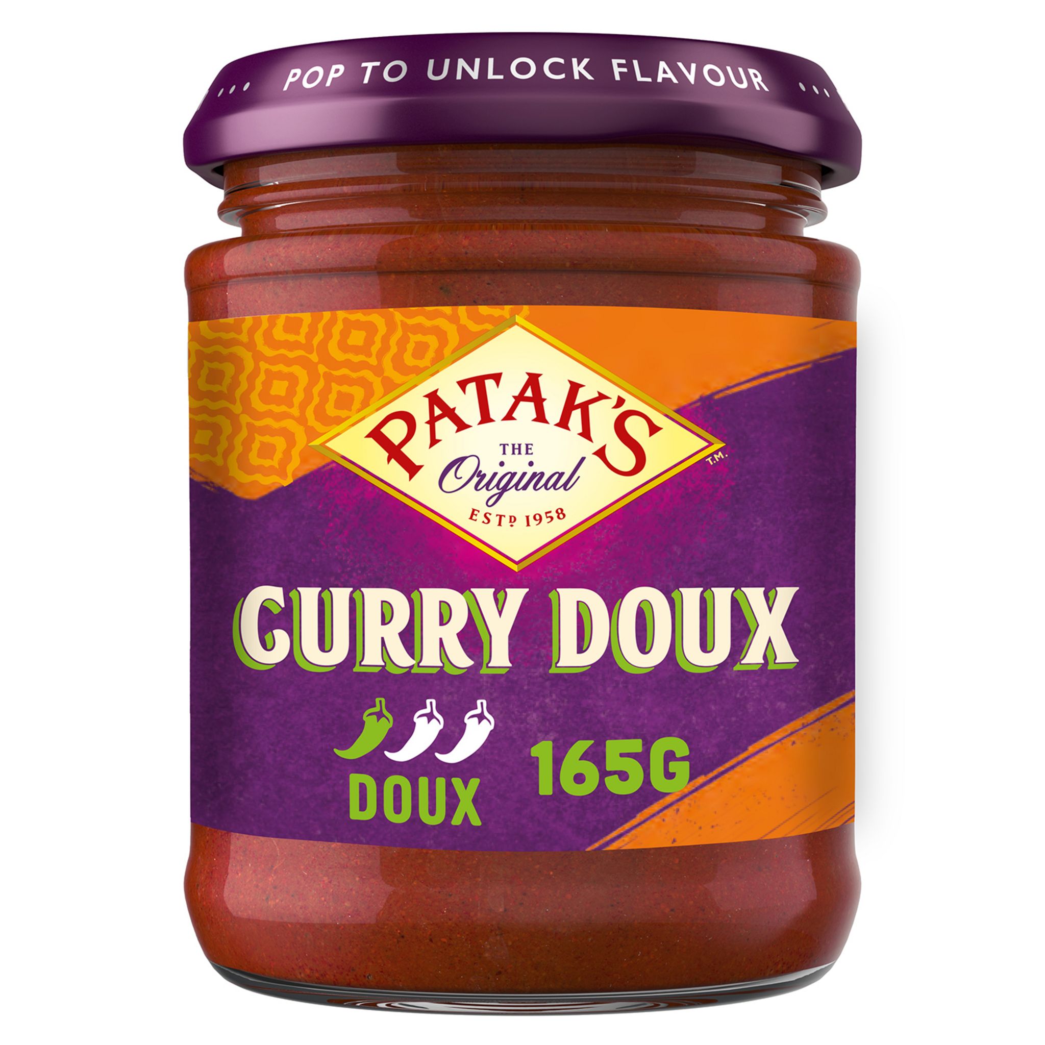 PATAK'S Pâte de curry doux 165g pas cher 