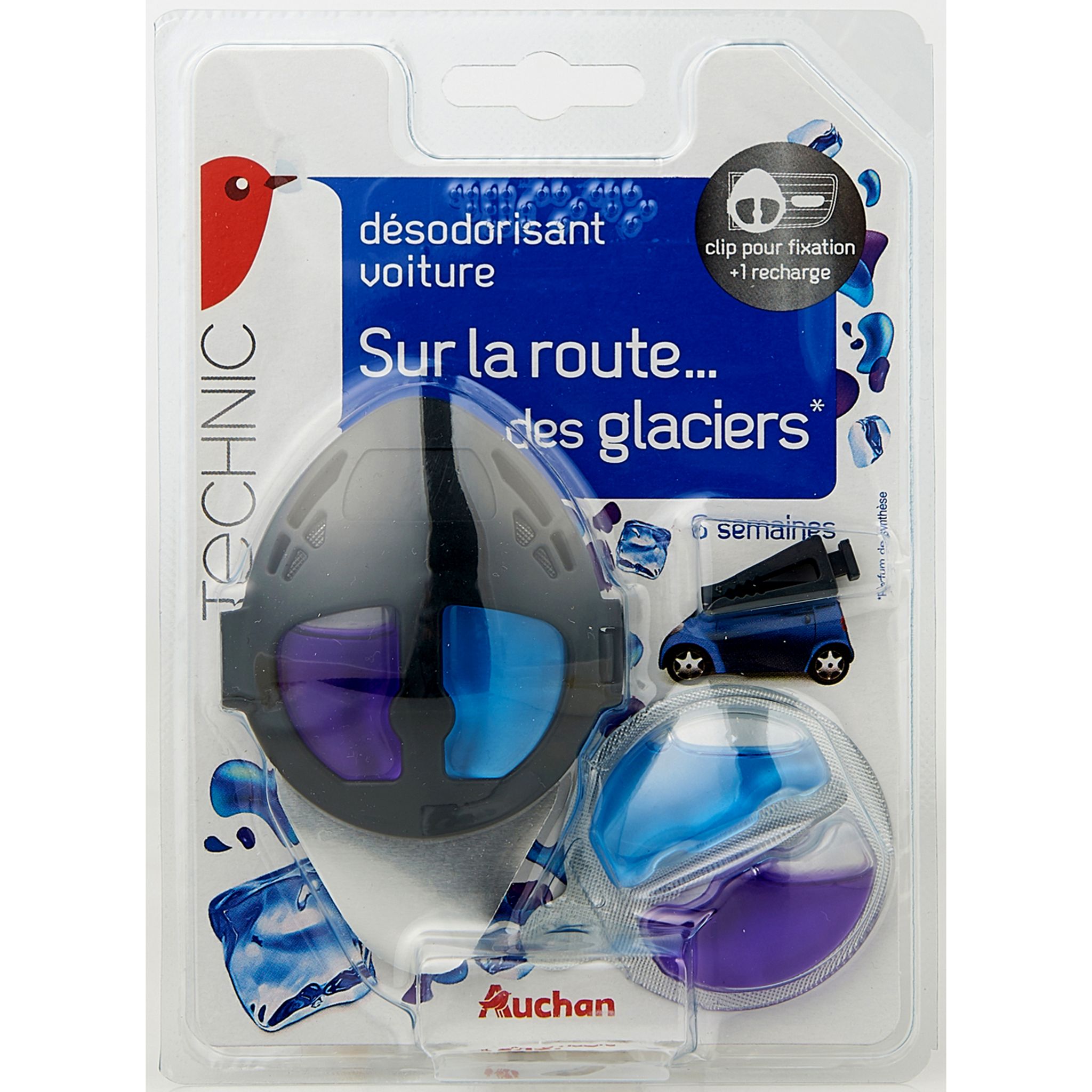 Auchan - Désodorisant pour voiture parfum fraise 10ml