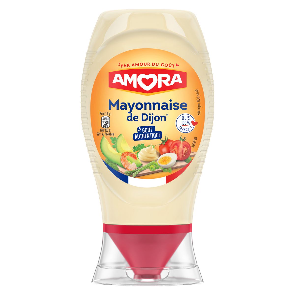 AMORA Mayonnaise de Dijon goût authentique flacon souple 235g pas cher ...