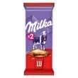 MILKA Tablette de chocolat au lait au biscuit Lu 2 pièce 174g