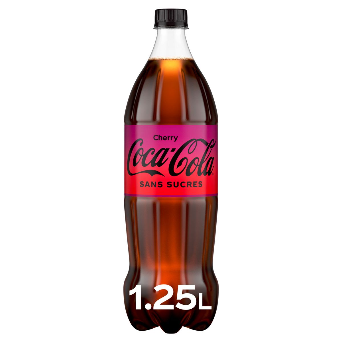 COCA-COLA Cherry boisson gazeuse aux extraits végétaux goût cerise 1,25l