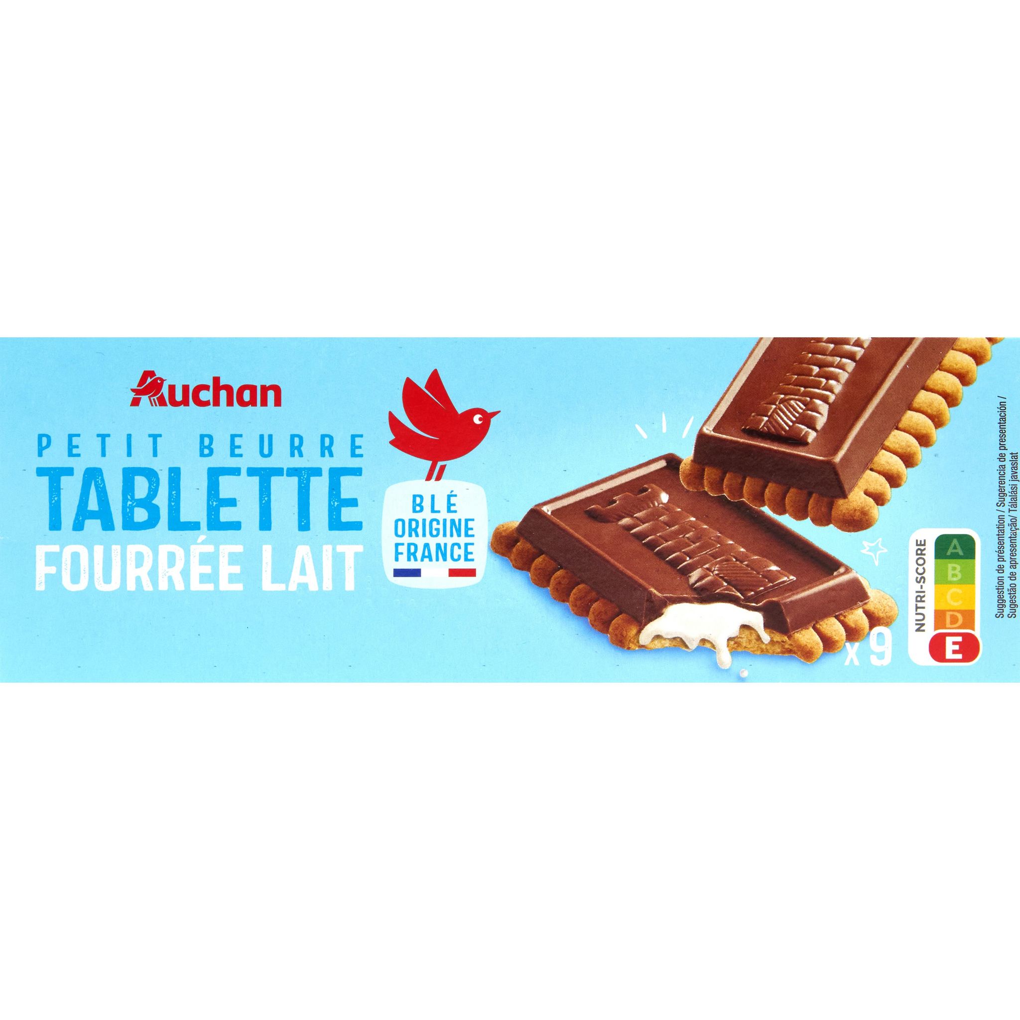 AUCHAN Barquettes chocolat-noisettes, sachets fraîcheur 3x6