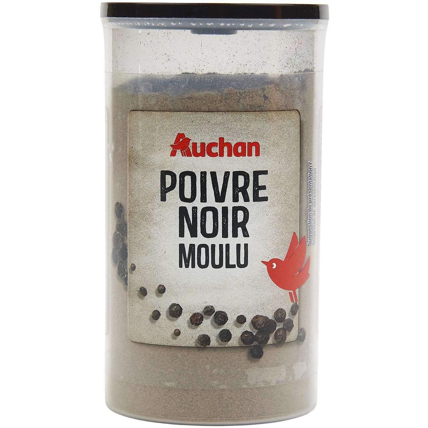 Auchan - Poivre noir moulu 50g