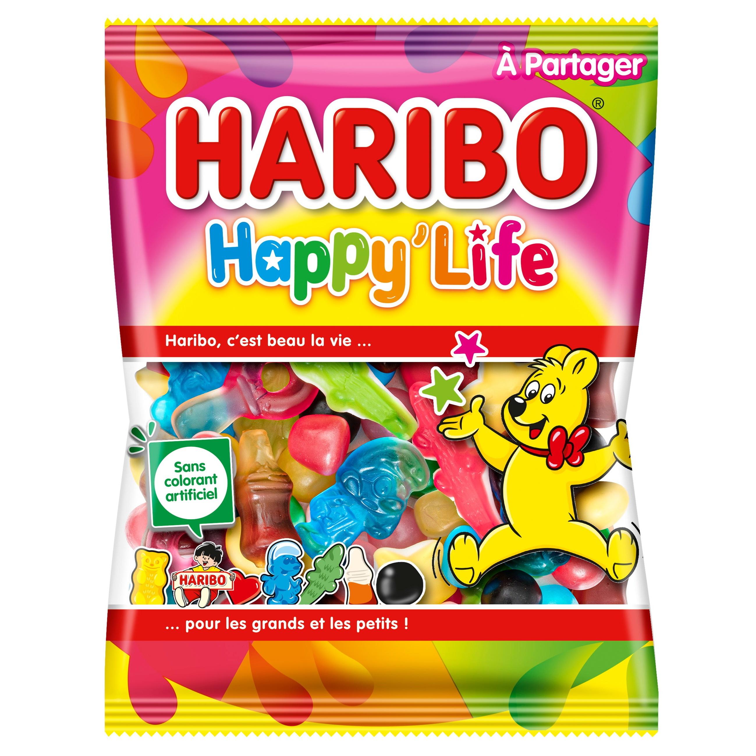 5 Sachets Bonbons personnalisés 150 g - Happy Life - Anniversaire