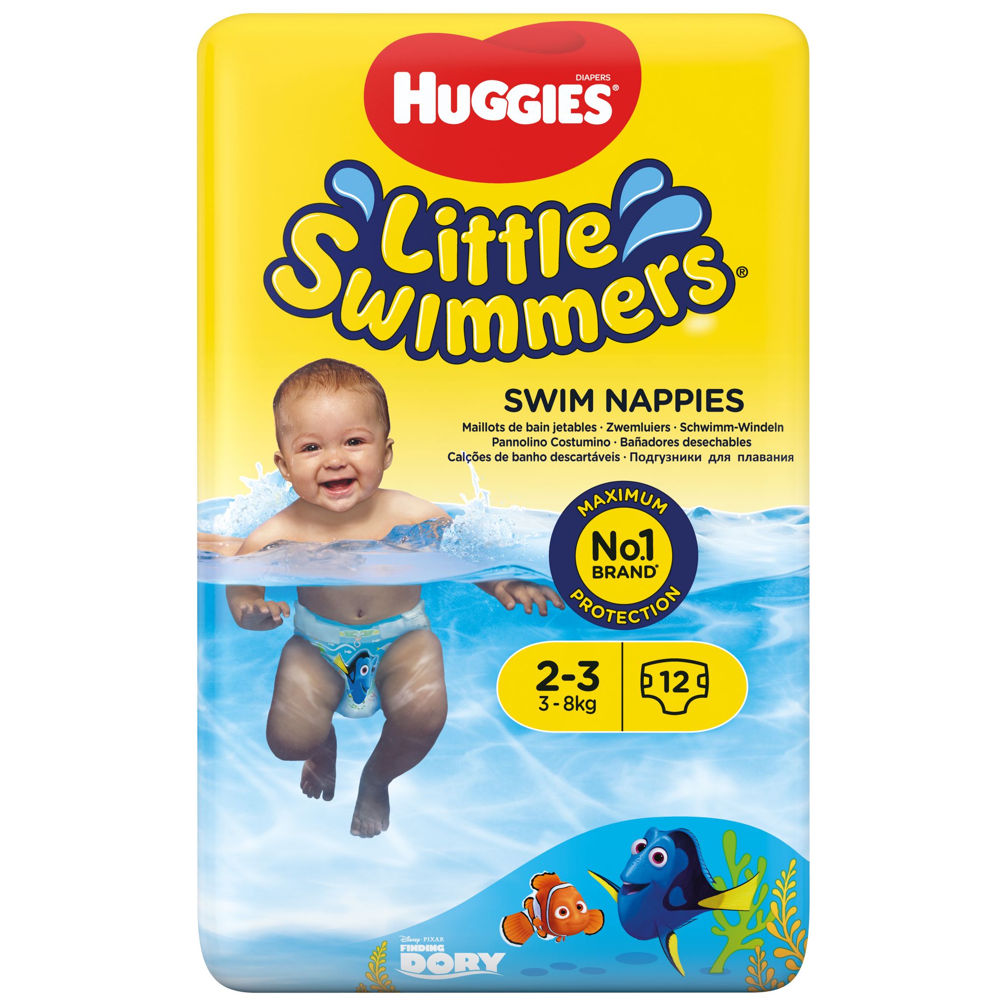 HUGGIES Little swimmers couches piscine taille 2-3 (3-8kg) 12