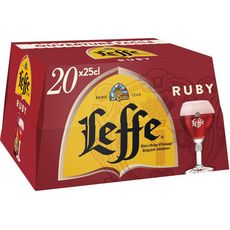 LEFFE Bière Ruby aromatisée fruits rouges 5% bouteilles 20x25cl